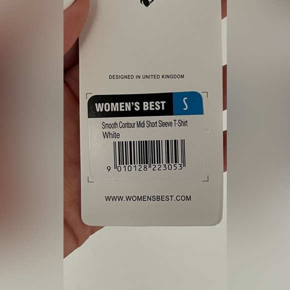 Women's Best Size Small Smooth Contour Midi Short Sleeve T-Shirt White - Picture 8 of 10